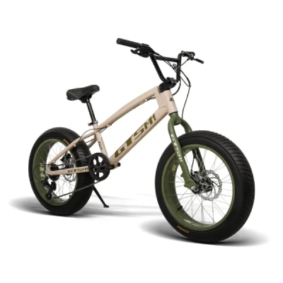 Bicicleta Aro 20 GTSM-1 I-VTEC Fat Boy, 7 Velocidades, Freios Hidraulico - Bege com Verde