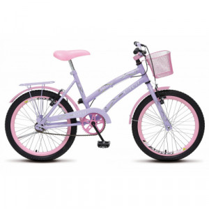 Bicicleta Aro 20 Colli Cica - Violeta com rosa