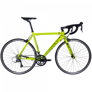 Bicicleta Alumínio Aro 700 TSW TR20 2x8 Velocidades 54 cm - Verde neon com preto