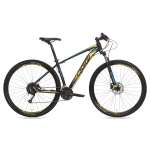 Bicicleta Aro 29 Oggi Big Whell 7.0 19" 2019 - Preto Fosco com Amarelo e Azul