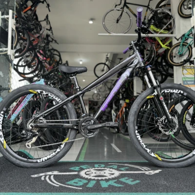 Bicicleta Alumínio Aro 26 Gios FRX, 21 velocidades, Aros VMAXX - Preto com Roxo