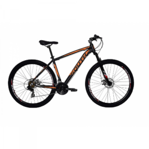 Bicicleta Alumínio Aro 29 South Legend 21 Velocidades Quadro 21" - Preto fosco com laranja