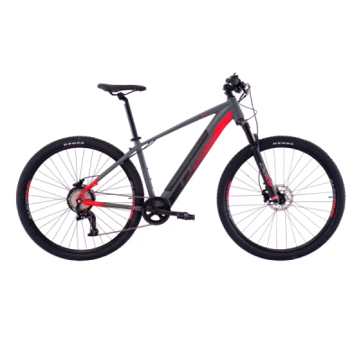 Bicicleta Elétrica Alumínio Aro 29 Oggi BW 8.0-S, 8 velociddes, Quadro 19" 2023 - Cinza com Vermelho e Preto