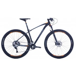 Bicicleta Aro 29 Oggi Big Whell 7.4 15,5" 2019 - Preto Fosco com Grafite e Laranja