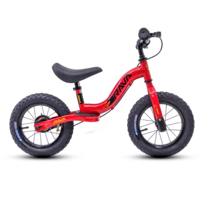 Bicicleta Aro 12 Rava Sunny Pro Balance Raiada - Vermelho com Preto