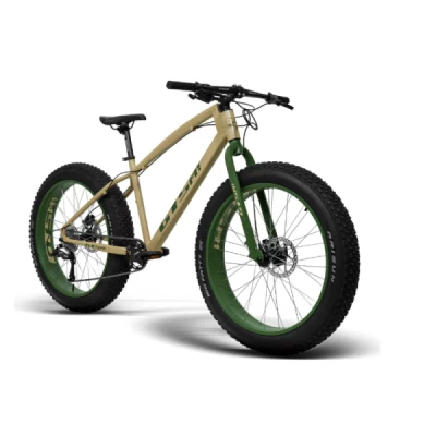 Bicicleta Aro 26 GTSM-1 I-VTEC Fat Trail, 9 Velocidades, Freios Hidraulico, Quadro 17" - Bege com Verde