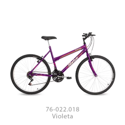 Bicicleta Aço Aro 26 Belissima 21 Velocidades - Violeta