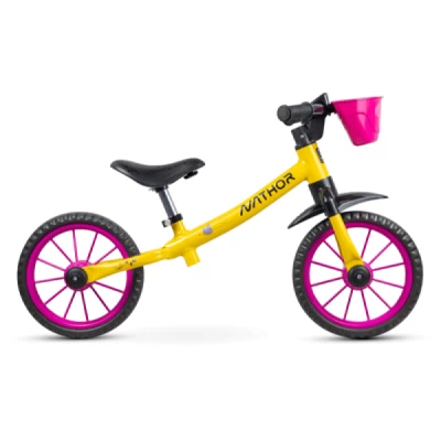 Bicicleta Aro 12 Nathor Balance Garden - Amarela