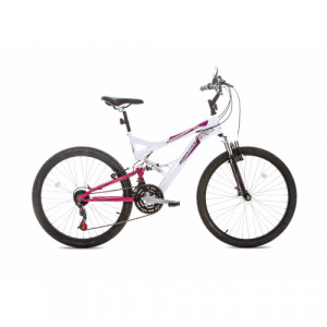 Bicicleta Aro 26 Houston Vivid 21 Velocidades - Branco com pink