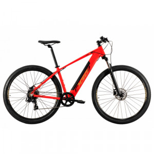 Bicicleta Elétrica Alumínio Aro 29 Oggi BW 8.0 Quadro 15.5" 2021 - Vermelho com Dourado