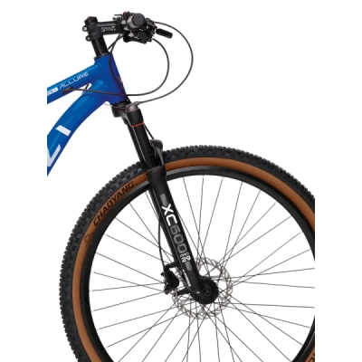 Bicicleta Alumínio Aro 29 Colli Allure Kit Shimano Tourney 21 Velocidades, Freio Hidráulico, Suspensão com Trava no Guidão,  Quadro 19.0" - Azul Perolizado