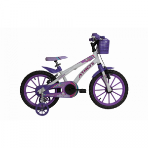 Bicicleta Aro 16 Athor Baby Lux - Branco com Violeta