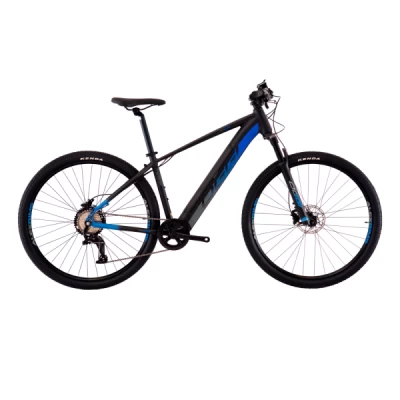 Bicicleta Elétrica Alumínio Aro 29 Oggi BW 8.0-S, 8 velociddes, Quadro 17" 2023 - Preto com Azul e Cinza
