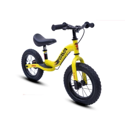 Bicicleta Aro 12 Rava Sunny Pro Balance Raiada - Amarelo com Preto