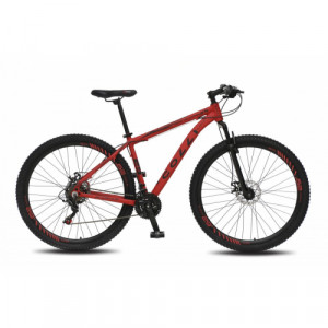 Bicicleta Alumínio Aro 29 Colli High Performance Alavancas e Cambios Shimano  21 Velocidades Quadro 18" - Laranja neon com preto