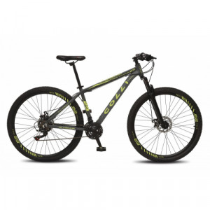 Bicicleta Alumínio Aro 29 Colli High Performance 21 Velocidades Quadro 18" - Grafite com Amarelo neon