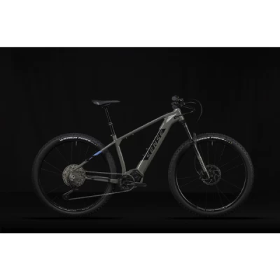 Bicicleta Elétrica Alumínio Aro 29 Sense Impact E-Trail Shimano Deore12 Velocidades, Freio Hidráulico, Quadro 17.0" Ano 2023 - Cinza com Preto e Azul