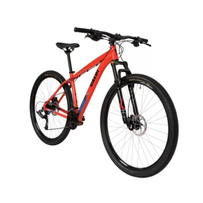 Bicicleta Alumínio Aro 29 Caloi Explorer 10 Kit Microshift 24 Velocidades, Freio Hidraulico, Garfo de Suspensão com trava, Quadro 19" 2022 - Vermelho
