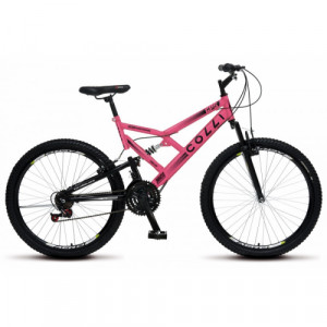 Bicicleta Aro 26 Colli GPS 21 Velocidades 18" - Rosa neon com preto
