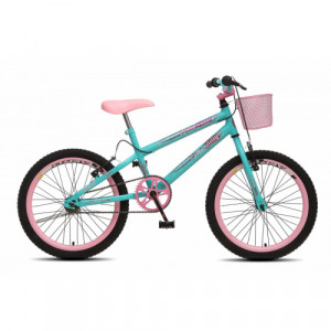 Bicicleta Aro 20 Colli Jully - Verde acqua com rosa