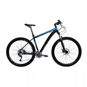 Bicicleta Alumínio Aro 29 South Tirion T02 27 Velocidades Quadro 17" - Preto fosco com Azul e Cinza