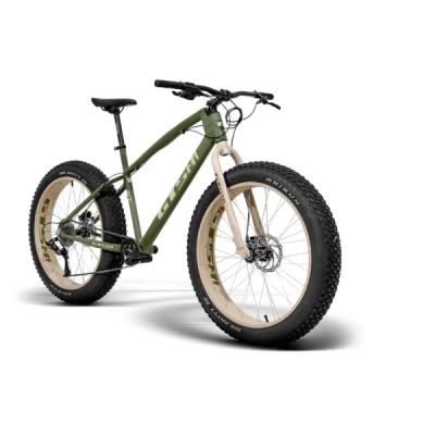 Bicicleta Aro 26 GTSM-1 I-VTEC Fat Trail, 9 Velocidades, Freios Hidraulico, Quadro 17" - Verde com Bege