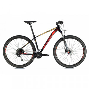Bicicleta Alumínio Aro 29 Oggi Big Wheel 7.1 shimano Alivio/ Deore 18 Velocidades Quadro 19" Ano 2021 - Preto, Vermelho e Dourado