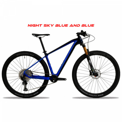 Bicicleta Carbono Aro 29 Redstone Evoque Plus 12 Velociades Quadro 17" - Preto com Azul
