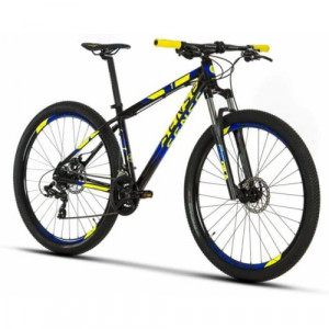 Bicicleta Aro 29 Sense One 21 Velocidades 15,5" Ano 2019 - Preto com Azul Amarelo