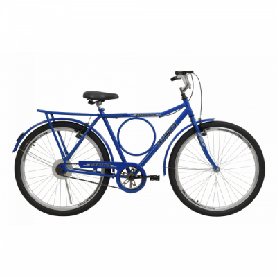 Bicicleta Aço Aro 26 Athor Executiva Barra Circular - Azul