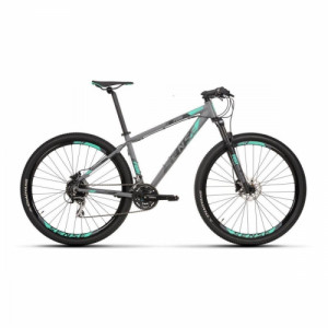 Bicicleta Aro 29 Sense Fun 24 Velocidades 19" - Cinza fosco com verde aqua