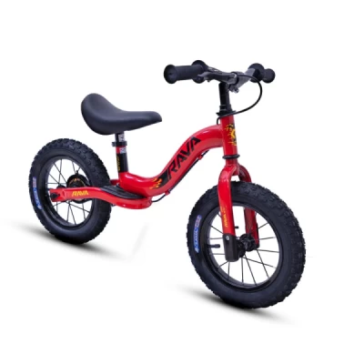 Bicicleta Aro 12 Rava Sunny Pro Balance Raiada - Vermelho com Preto