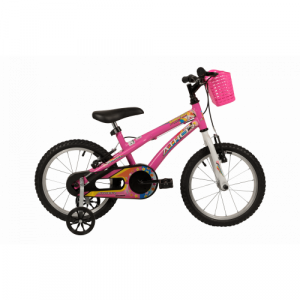Bicicleta Aro 16 Athor Baby girl - Pink com branco