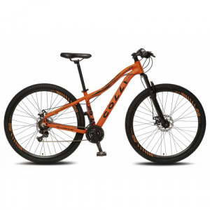Bicicleta Aro 29 Colli High Performance 21 Velocidades 15.5" - Preto fosco com laranja neon