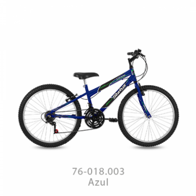 Bicicleta Aço Aro 24 Status Lenda 18 Velocidades - Azul Real