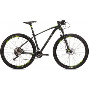 Bicicleta Aro 29 Oggi Big Whell 7.3 19" 2019 - Preto Fosco com Grafite e Verde