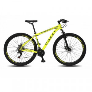 Bicicleta Alumínio Aro 29 Colli High Performance 21 Velocidades 18" - Amarelo neon com preto