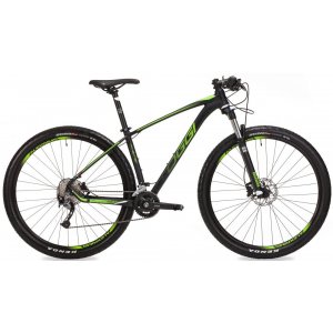 Bicicleta Aro 29 Oggi Big Whell 7.2 19" 2019 - Preto Fosco com Verde e Branco