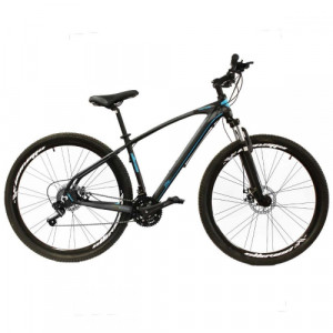 Bicicleta Alumínio Aro 29 Elleven Rocker 21 Velocidades Quadro 19" Ano  - Preto com Azul e Cinza