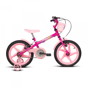 Bicicleta Aro 16 Verden Fofys - Pink com rosa
