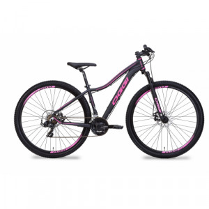 Bicicleta Aro 29 Oggi Float Sport 21 Velocidades 15.5" Ano 2019 - Preto fosco com pink