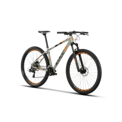 Bicicleta Alumínio Aro 29 Sense Fun Comp Kit Shimano Altus 16 Velocidades, Freio Hidráulico, Quadro 19.0" Ano 2022 - Cinza com Laranja