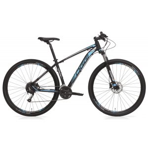 Bicicleta Aro 29 Oggi Big Whell 7.0 15,5" 2019 - Preto Fosco com Azul e Branco