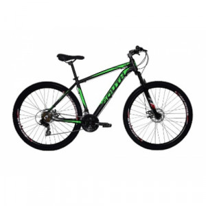 Bicicleta Alumínio Aro 29 South Legend 21 Velocidades Quadro 17" - Preto fosco com verde