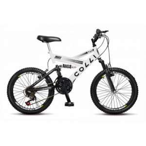 Bicicleta Aro 20 Colli GPS 21 Velocidades - Branco com preto