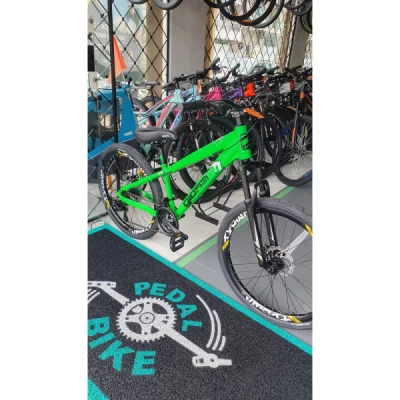 Bicicleta Alumínio Aro 26 Gios FRX, 21 velocidades Cambio Shimano, Aros VMAXX, - Verde com Preto