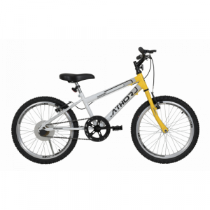 Bicicleta Aro 20 Athor Evolution - Branco com amarelo