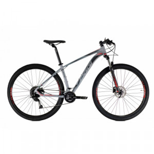 Bicicleta Alumínio Aro 29 Oggi Big Wheel 7.0 18 Velocidades Quadro 17" Ano 2021 - Grafite, preto e vermelho