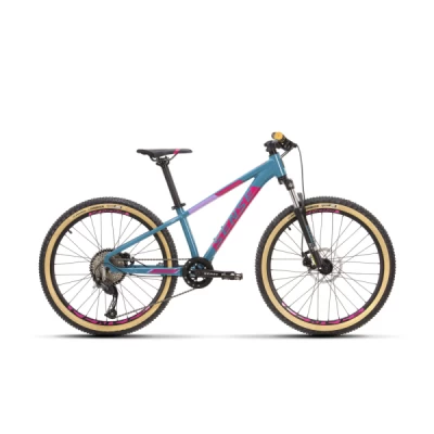 Bicicleta Alumínio Aro 24 Sense Grom 24 Kit Shimano Altus 9 Velocidades Ano 2022 - Verde Aqua com Rosa