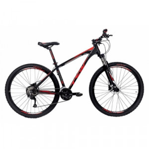 Bicicleta Aro 29 TSW Hunter Plus 27 Velocidades 19" Ano 2019 - Preto fosco com Vermelho